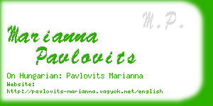 marianna pavlovits business card